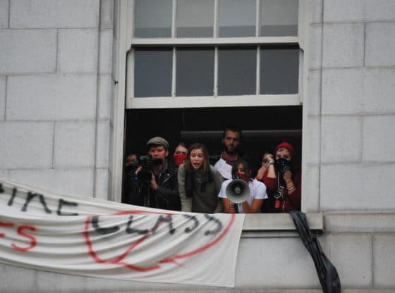 student occupation of Wheeler Building at University of California at Berkeley November 20 2019